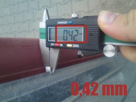 Grubość blachy garażu