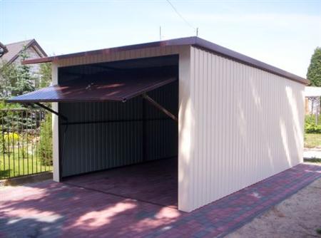 Garaż 5x3 Premium uchylny kość słoniowa -brąz