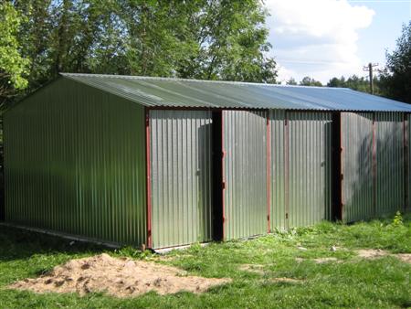 Garaż ocynkowany bliźniak podwyższony do 3m ze spadem przód - tył 
