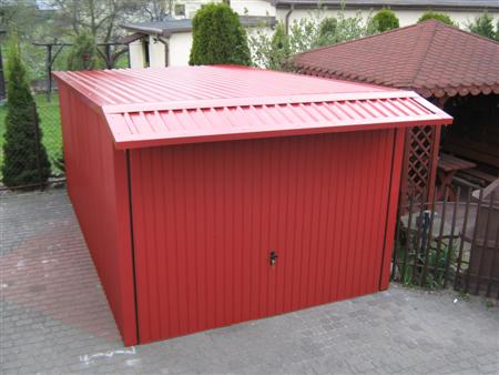 Garaż Premium 5x3 uchylny cały wiśniowy
